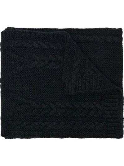 Moncler 针织围巾 - 黑色 In Black