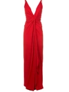 ALEXANDRE VAUTHIER ALEXANDRE VAUTHIER RUCHED WAIST GOWN - RED
