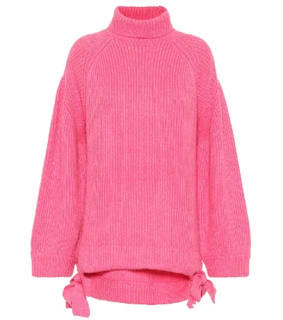 Ellery Wallerian Oversized Wool-blend Roll-neck Sweater In Pink/purple