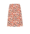 Prada U-print Wrap-style Cotton Skirt In Multicoloured