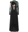 STELLA MCCARTNEY VELVET AND FLORAL JACQUARD DRESS,P00339601