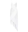 Givenchy Asymmetric Fringe Embellished Dress In White