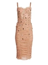 DOLCE & GABBANA Tulle Crystal Embellished Dress