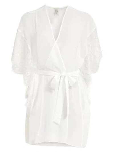 In Bloom By Jonquil Affinity Chiffon Wrap Dressing Gown In Ivory
