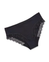 Hanro Cotton Lace Hi-cut Brief In Black