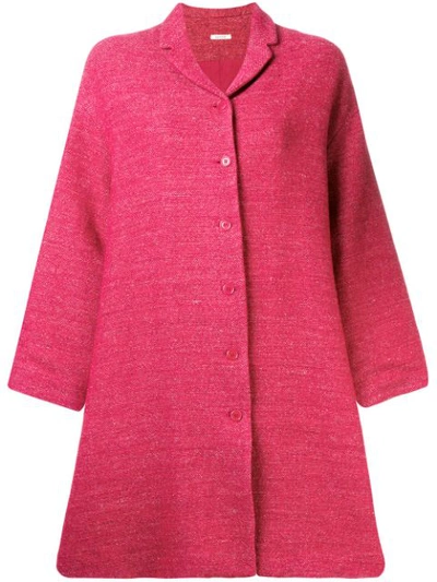 Apuntob Oversized Single Breasted Coat In Pink