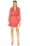 ALEXIS ALEXIS CORETTI DRESS IN ABSTRACT,RED.,ALXF-WD148