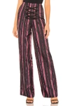 HOUSE OF HARLOW 1960 HOUSE OF HARLOW 1960 X REVOLVE KITTY PANT IN PURPLE.,HOOF-WP75