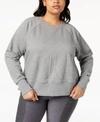 NIKE PLUS SIZE EMBOSSED-LOGO DRI-FIT FLEECE SWEATSHIRT