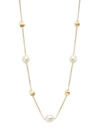 MARCO BICEGO Confetti 10MM Pearl & 18K Yellow Gold Station Necklace,0400099237775