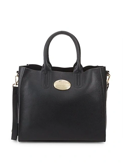 Roberto Cavalli Textured Leather Tote In Black