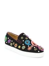 CHRISTIAN LOUBOUTIN BOAT CANDY BEADED SUEDE SKATE SNEAKERS,0400093977323
