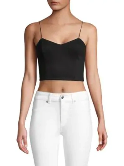 Alice And Olivia Archer Cropped Top In Black