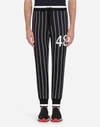DOLCE & GABBANA PRINTED COTTON JOGGING PANTS WITH PATCH,GY8VAZG7ONMHNHDW