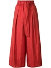 FORTE FORTE BELTED WIDE LEG TROUSERS