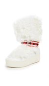 Ash Cool Moon Fur Mid-calf Boots In Off White