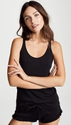 Skin Raisa Sleeveless Pima Cotton T-shirt In Black