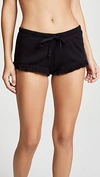 Skin Raffaela Cotton Pyjama Shorts In Black