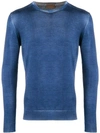ALTEA WASHED-EFFECT FITTED SWEATER