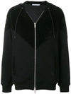 GIVENCHY PANELLED ZIP FRONT HOODIE