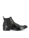Officine Creative Leather Ankle Boots In Black