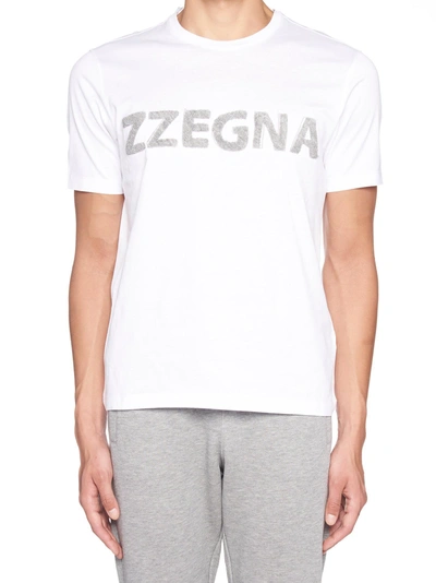 Z Zegna Logo Cotton Jersey T-shirt In White