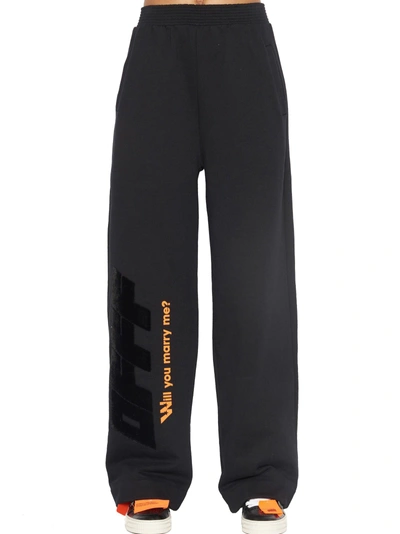 Off-white Off White Modern Obstacles Sweat Trousers In Blac/black