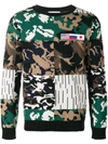 GOSHA RUBCHINSKIY GOSHA RUBCHINSKIY CAMOUFLAGE PATCHWORK JUMPER - MULTICOLOUR