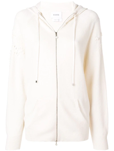 Barrie Romantic Timeless Cashmere Hoodie In White
