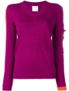 Barrie New Romantic Cashmere V-neck Pullover In Pink