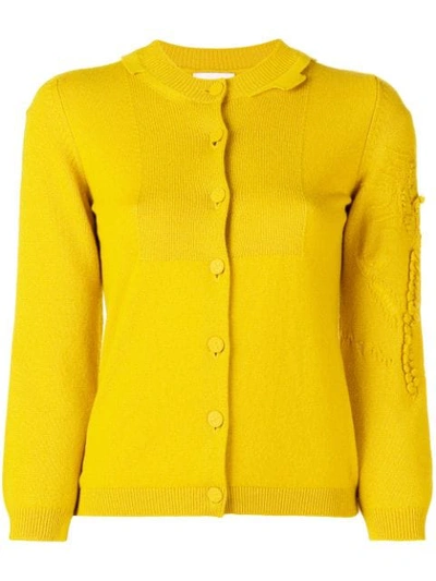 Barrie Bright Side Cashmere Cardigan In Yellow
