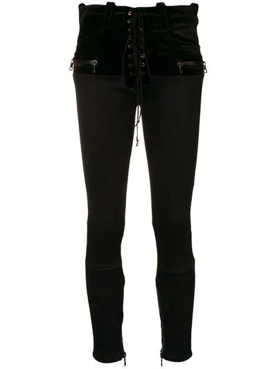 Ben Taverniti Unravel Project Front Fastened Skinny Jeans  In Black