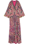 ETRO SEQUIN-EMBELLISHED PRINTED SILK GOWN,3074457345618976764