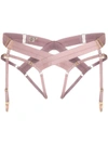 Bordelle Strappy Suspenders In Pink