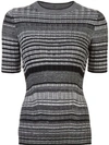 HELMUT LANG STRIPED KNITTED TOP