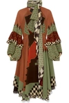 Etro Asymmetric Printed Silk-georgette Midi Dress In Brown