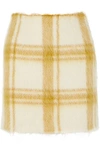 ALEXA CHUNG Checked wool-blend felt mini skirt