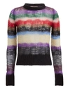 N°21 Multi-Striped Open Weave Sweater,A039