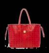 Mcm 'large Shopper Project' Reversible Coated Canvas Shopper In Ru