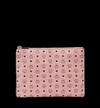 Mcm Medium Visetos Original Leather Pouch In Soft Pink