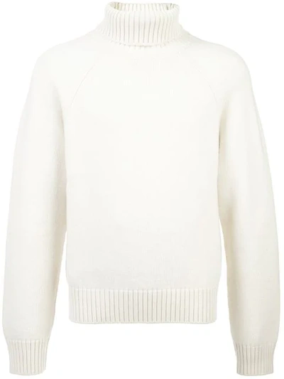 Holiday Chunky Turtle Neck Jumper - 白色 In White