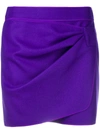 N°21 No. 21 Ruched Mini Skirt In Purple. In Pink & Purple