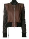 BEN TAVERNITI UNRAVEL PROJECT UNRAVEL PROJECT CONTRAST BOMBER JACKET - BROWN