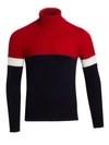 RALPH LAUREN Color Block Cashmere Turtleneck