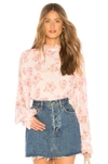 ENDLESS ROSE PLEATED RUFFLE BLOUSE