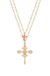 JOOLZ BY MARTHA CALVO JOOLZ BY MARTHA CALVO ROMAN CROSS SET NECKLACE IN GOLD,JOOL-WL262