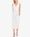 Vince Camuto Sleeveless Belted Wide-leg Jumpsuit In New Ivory