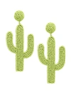 KENNETH JAY LANE Beaded Cactus Drop Earrings,0400099397622