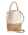 ALICE.D SMALL LEATHER & SHEARLING TOTE - 100% EXCLUSIVE,80052336HUSKYS