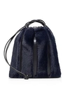 VASIC MAIDEN SMALL LEATHER & FAUX FUR BUCKET BAG,VC-4611-118